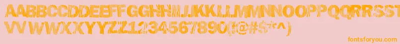 Hellawood Font – Orange Fonts on Pink Background