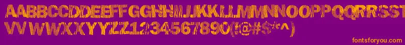 Hellawood Font – Orange Fonts on Purple Background