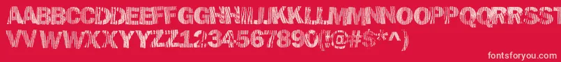 Hellawood Font – Pink Fonts on Red Background
