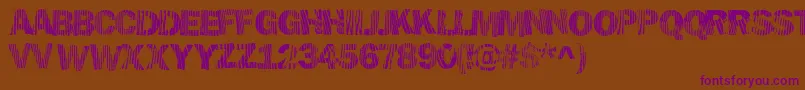 Hellawood Font – Purple Fonts on Brown Background