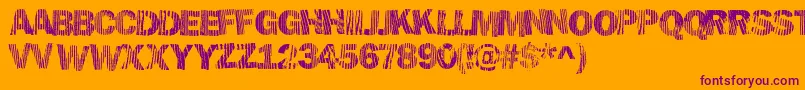 Hellawood Font – Purple Fonts on Orange Background