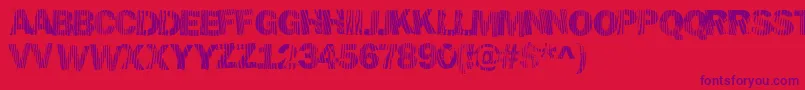 Hellawood Font – Purple Fonts on Red Background