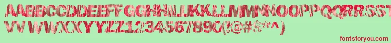 Hellawood Font – Red Fonts on Green Background