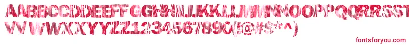 Hellawood Font – Red Fonts on White Background