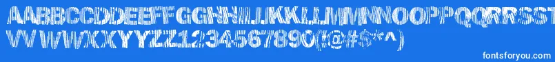 Hellawood Font – White Fonts on Blue Background