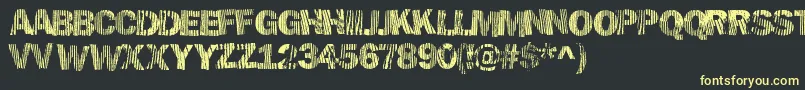 Hellawood Font – Yellow Fonts on Black Background