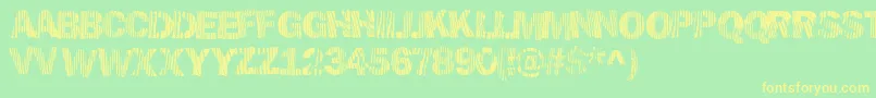 Hellawood Font – Yellow Fonts on Green Background