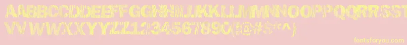 Hellawood Font – Yellow Fonts on Pink Background