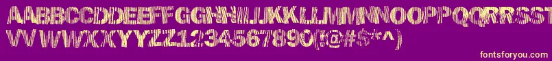 Hellawood Font – Yellow Fonts on Purple Background