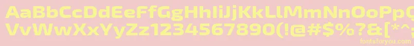 Exo2Extraboldexpanded Font – Yellow Fonts on Pink Background