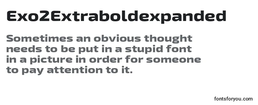 Exo2Extraboldexpanded Font