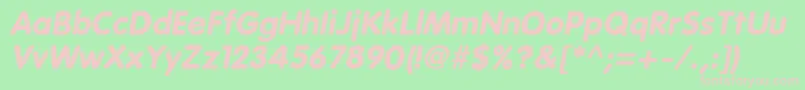 EsfRoundedBoldItalic Font – Pink Fonts on Green Background