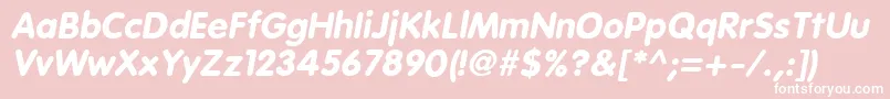 EsfRoundedBoldItalic Font – White Fonts on Pink Background