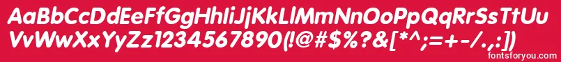 EsfRoundedBoldItalic Font – White Fonts on Red Background