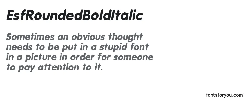 Review of the EsfRoundedBoldItalic Font