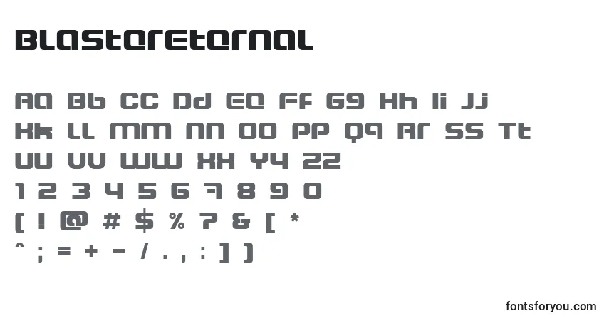 Шрифт BlasterEternal – алфавит, цифры, специальные символы