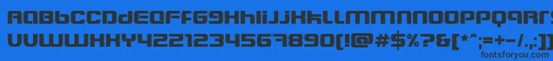 Шрифт BlasterEternal – чёрные шрифты на синем фоне