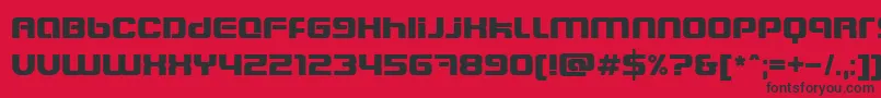 フォントBlasterEternal – 赤い背景に黒い文字