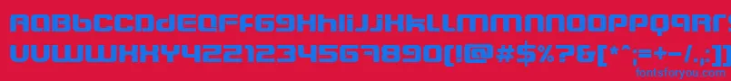 フォントBlasterEternal – 赤い背景に青い文字