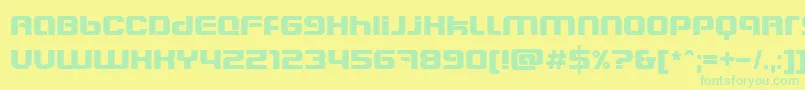BlasterEternal Font – Green Fonts on Yellow Background