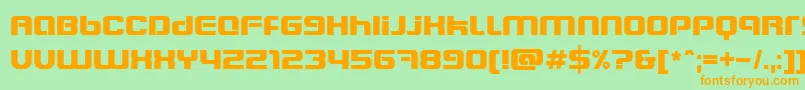 BlasterEternal Font – Orange Fonts on Green Background