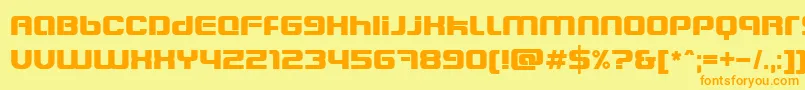 BlasterEternal Font – Orange Fonts on Yellow Background