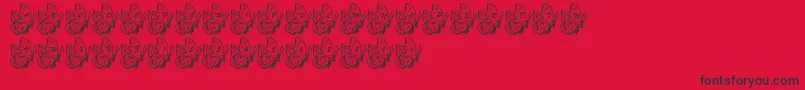 LmsBeautifulButterfly Font – Black Fonts on Red Background