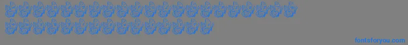 LmsBeautifulButterfly Font – Blue Fonts on Gray Background