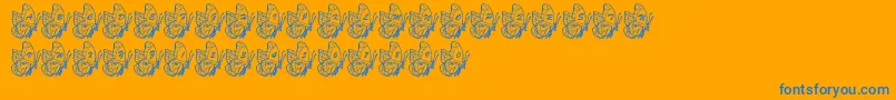 LmsBeautifulButterfly Font – Blue Fonts on Orange Background