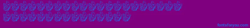 LmsBeautifulButterfly Font – Blue Fonts on Purple Background