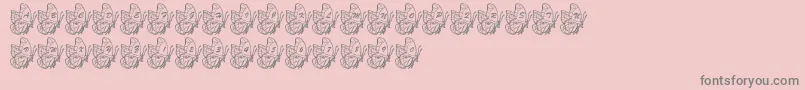 LmsBeautifulButterfly Font – Gray Fonts on Pink Background