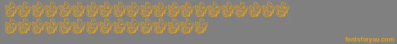 LmsBeautifulButterfly Font – Orange Fonts on Gray Background