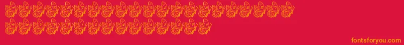 LmsBeautifulButterfly Font – Orange Fonts on Red Background