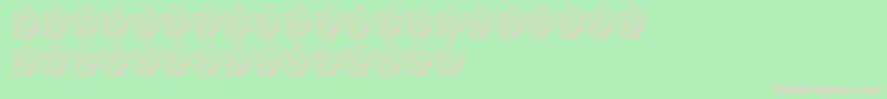 LmsBeautifulButterfly Font – Pink Fonts on Green Background