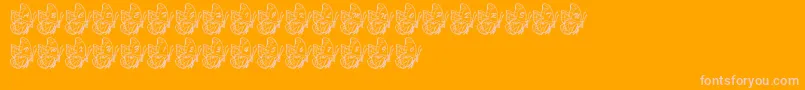 LmsBeautifulButterfly Font – Pink Fonts on Orange Background
