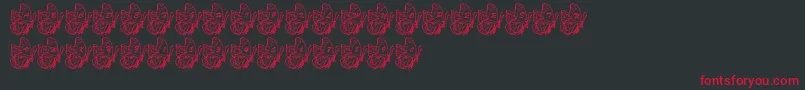 LmsBeautifulButterfly Font – Red Fonts on Black Background