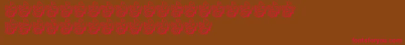 LmsBeautifulButterfly Font – Red Fonts on Brown Background