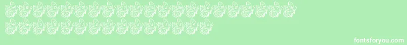 LmsBeautifulButterfly Font – White Fonts on Green Background