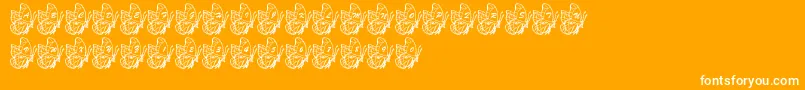 LmsBeautifulButterfly Font – White Fonts on Orange Background