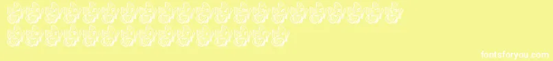 LmsBeautifulButterfly Font – White Fonts on Yellow Background