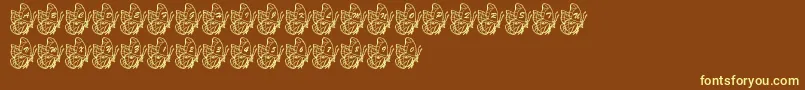 LmsBeautifulButterfly Font – Yellow Fonts on Brown Background