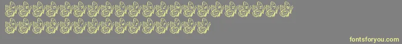 LmsBeautifulButterfly Font – Yellow Fonts on Gray Background