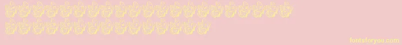 LmsBeautifulButterfly Font – Yellow Fonts on Pink Background