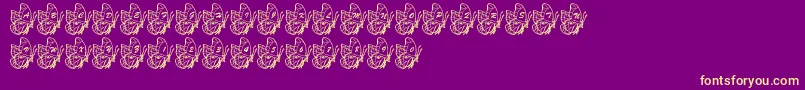 LmsBeautifulButterfly Font – Yellow Fonts on Purple Background