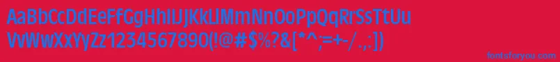 Antiqueolitcon Font – Blue Fonts on Red Background
