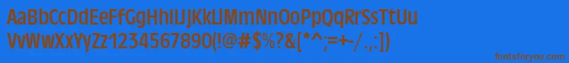 Antiqueolitcon Font – Brown Fonts on Blue Background