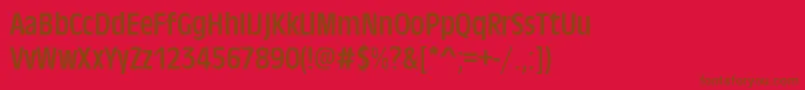 フォントAntiqueolitcon – 赤い背景に茶色の文字