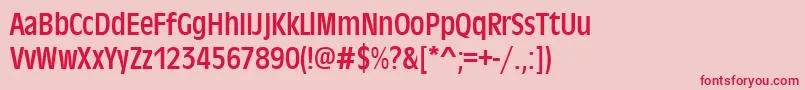 フォントAntiqueolitcon – ピンクの背景に赤い文字