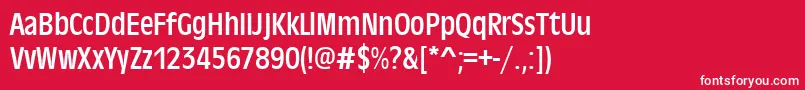 フォントAntiqueolitcon – 赤い背景に白い文字