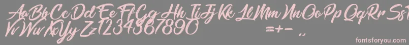BarbershopInThailand Font – Pink Fonts on Gray Background